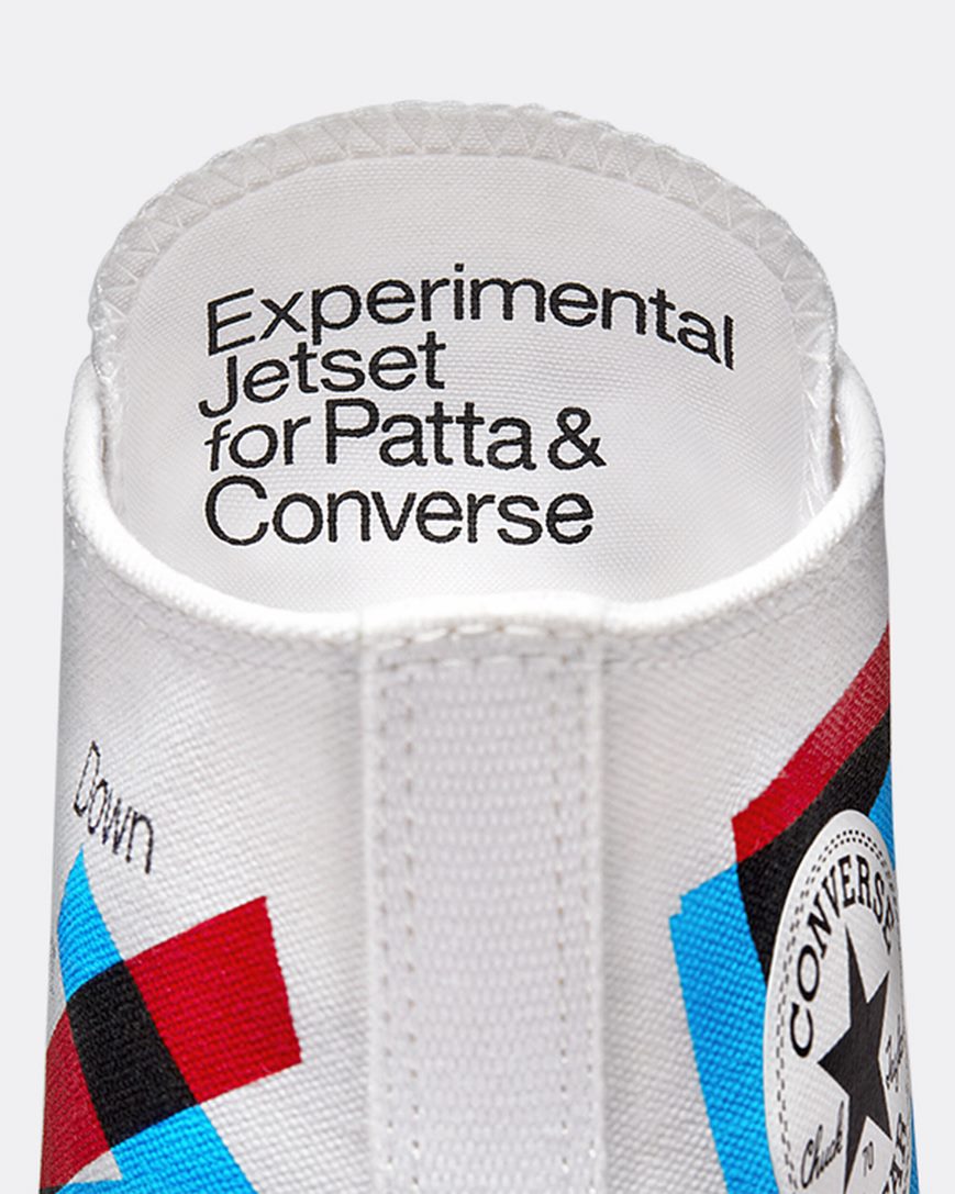 Dámské Boty Vysoké Converse x Patta x Experimental Jetset Chuck 70 Bílé Červené Blankyt | CZ WSOE43